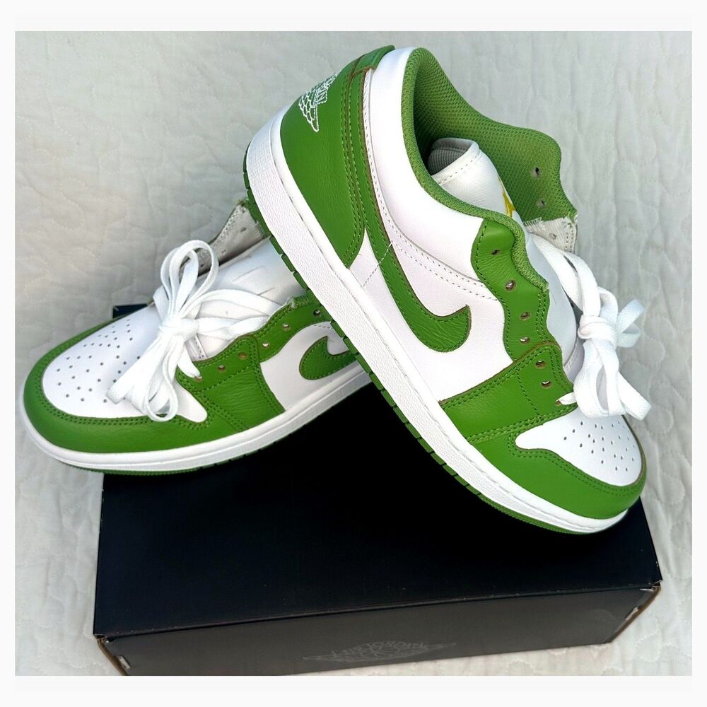 Nike Air Jordan 1 Low SE White Chlorophyll Lightening Men’s Size 8 NEW Shoes NEW
